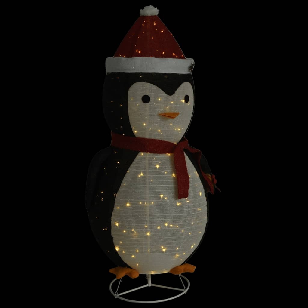 Decorative Christmas Snow Penguin Figure LED Luxury Fabric 180cm