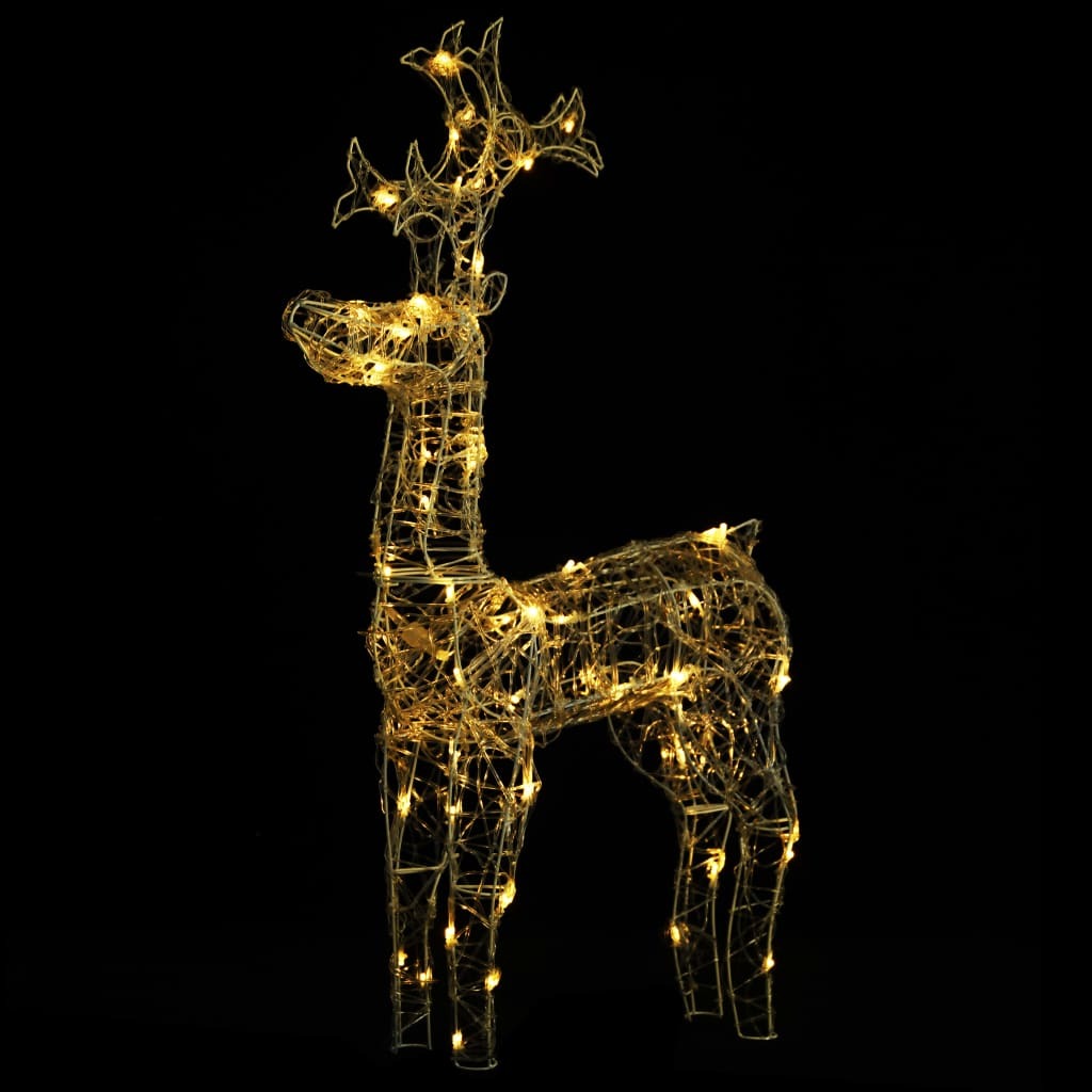 Reindeer Christmas Decoration 90 LEDs 60x16x100 cm Acrylic