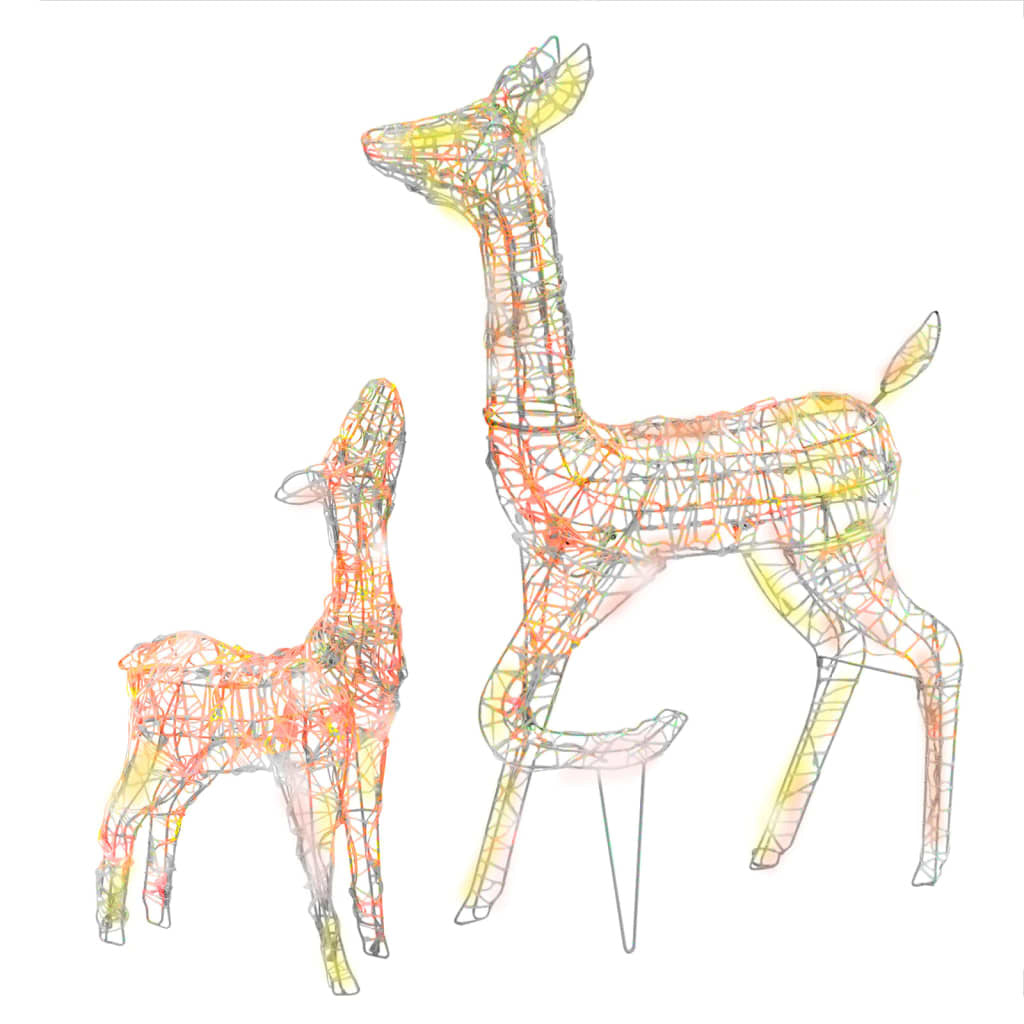 Acrylic Reindeer Family Christmas Decoration 160 LED Colourful