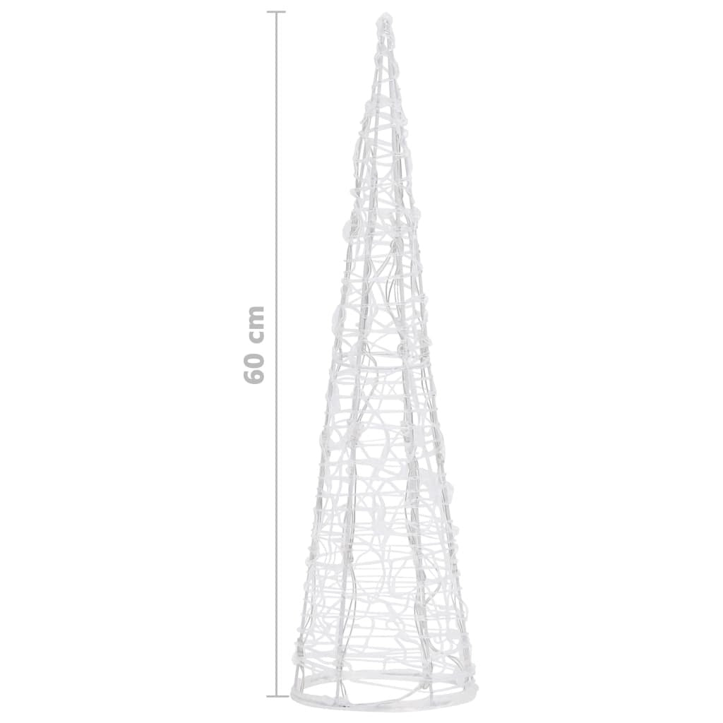 Acrylic Decorative Pyramid LED Light Cone Blue 60 cm