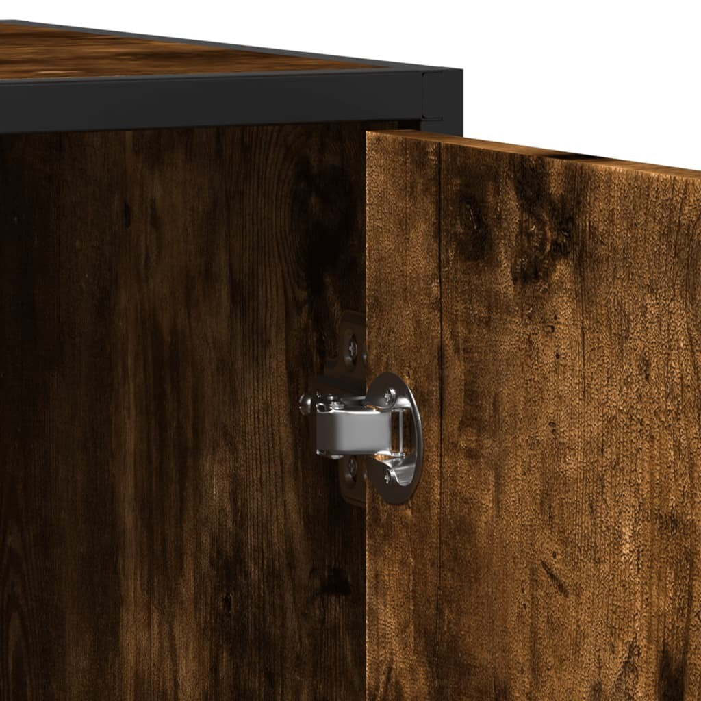 Sideboard Smoked Oak 92x35x76 cm Engineered Wood