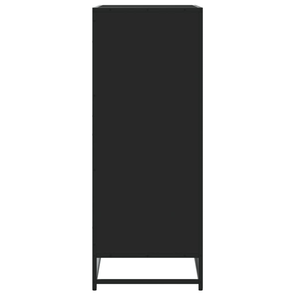 Shoe Cabinet Black 75x38x97.5 cm Engineered Wood and Metal
