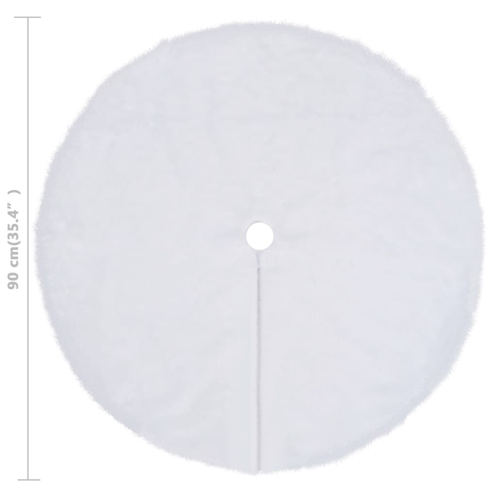 Christmas Tree Skirt White 90 cm Faux Fur