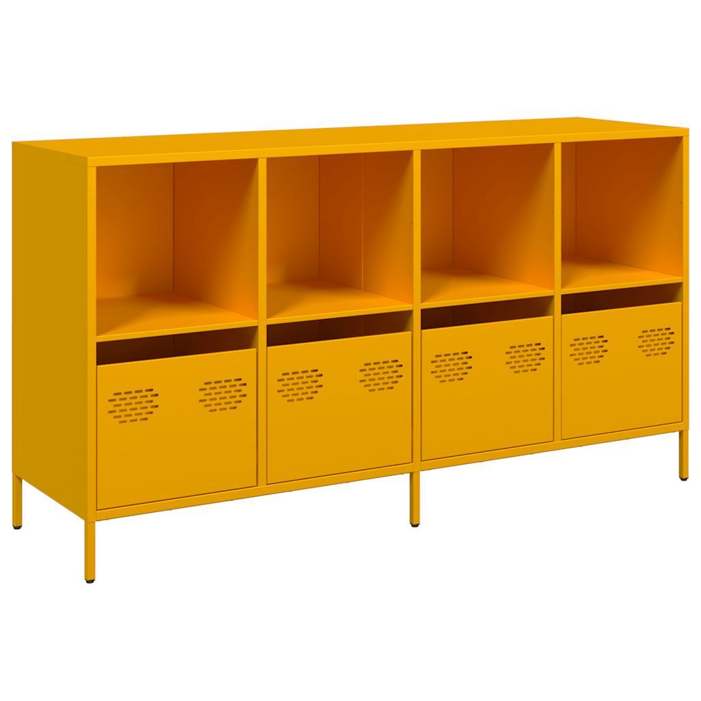 Sideboard Mustard Yellow 135x39x73.5 cm Cold-rolled Steel
