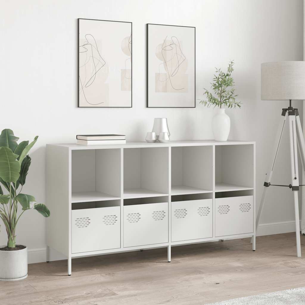 Sideboard White 135x39x73.5 cm Cold-rolled Steel
