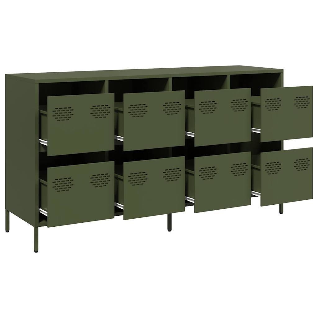 Sideboard Olive Green 135x39x73.5 cm Cold-rolled Steel