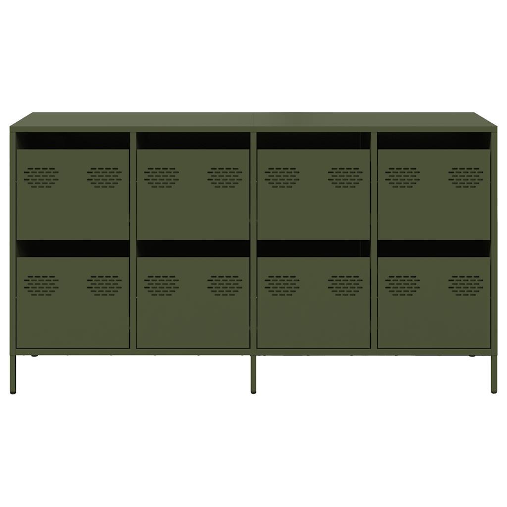 Sideboard Olive Green 135x39x73.5 cm Cold-rolled Steel