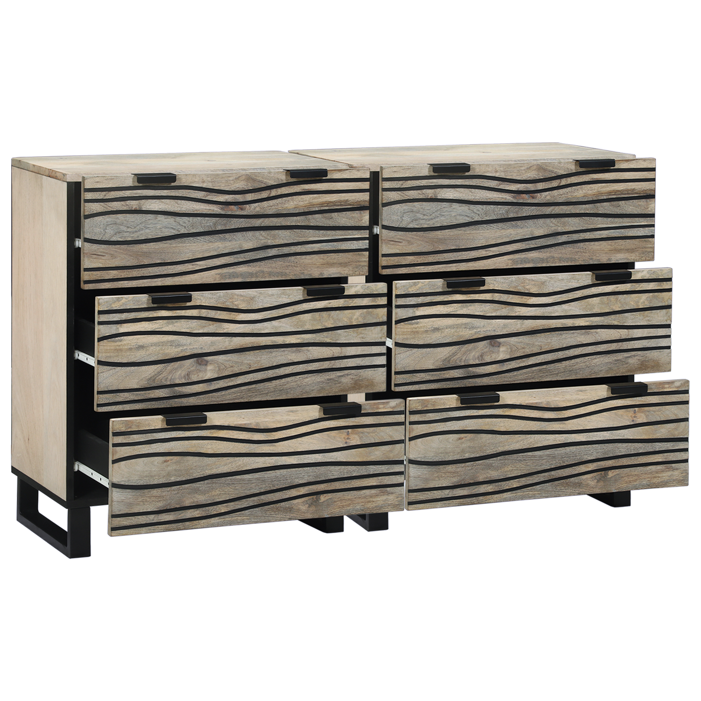 Sideboard Set 2 pcs White 60 x 33.5 x 75 cm Solid Mango Wood