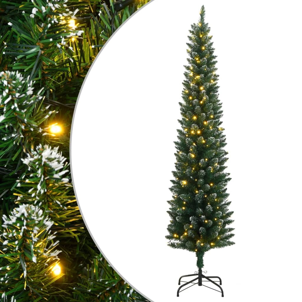 Artificial Slim Christmas Tree 150 LEDs 120 cm