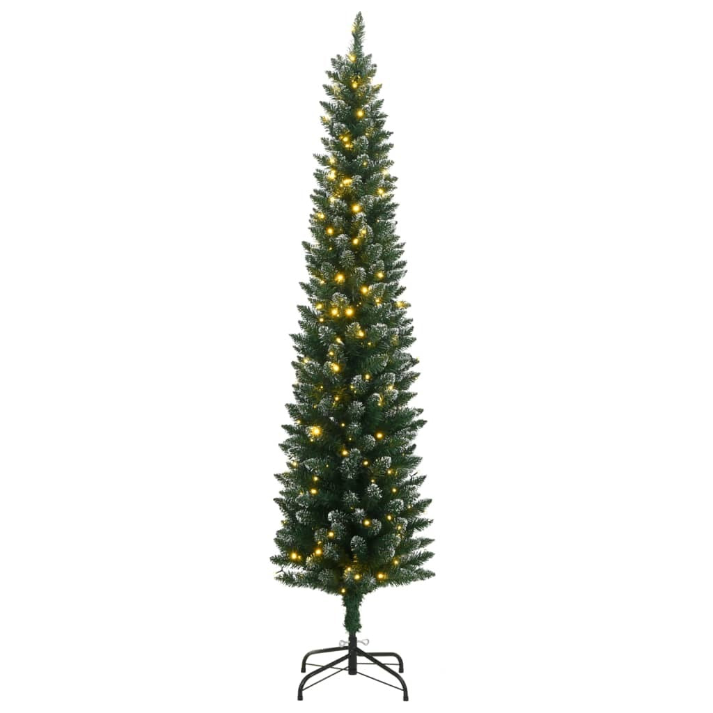 Artificial Slim Christmas Tree 150 LEDs 120 cm