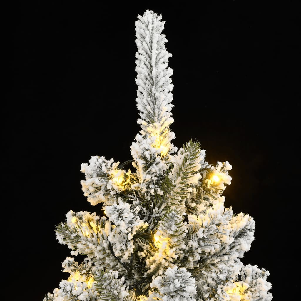 Artificial Christmas Tree 150 LEDs and Flocked Snow 120 cm