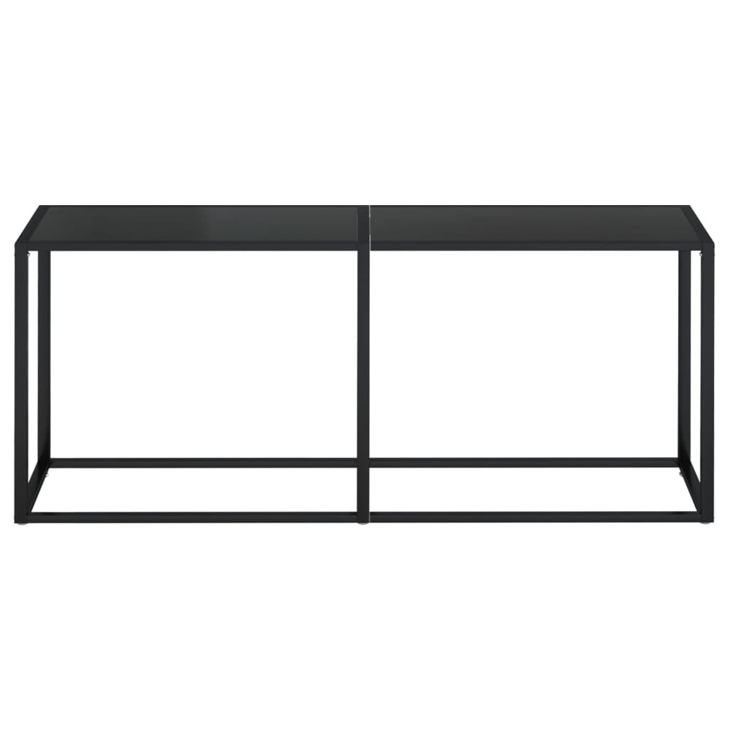 Console Table Black 180x35x75.5cm Tempered Glass