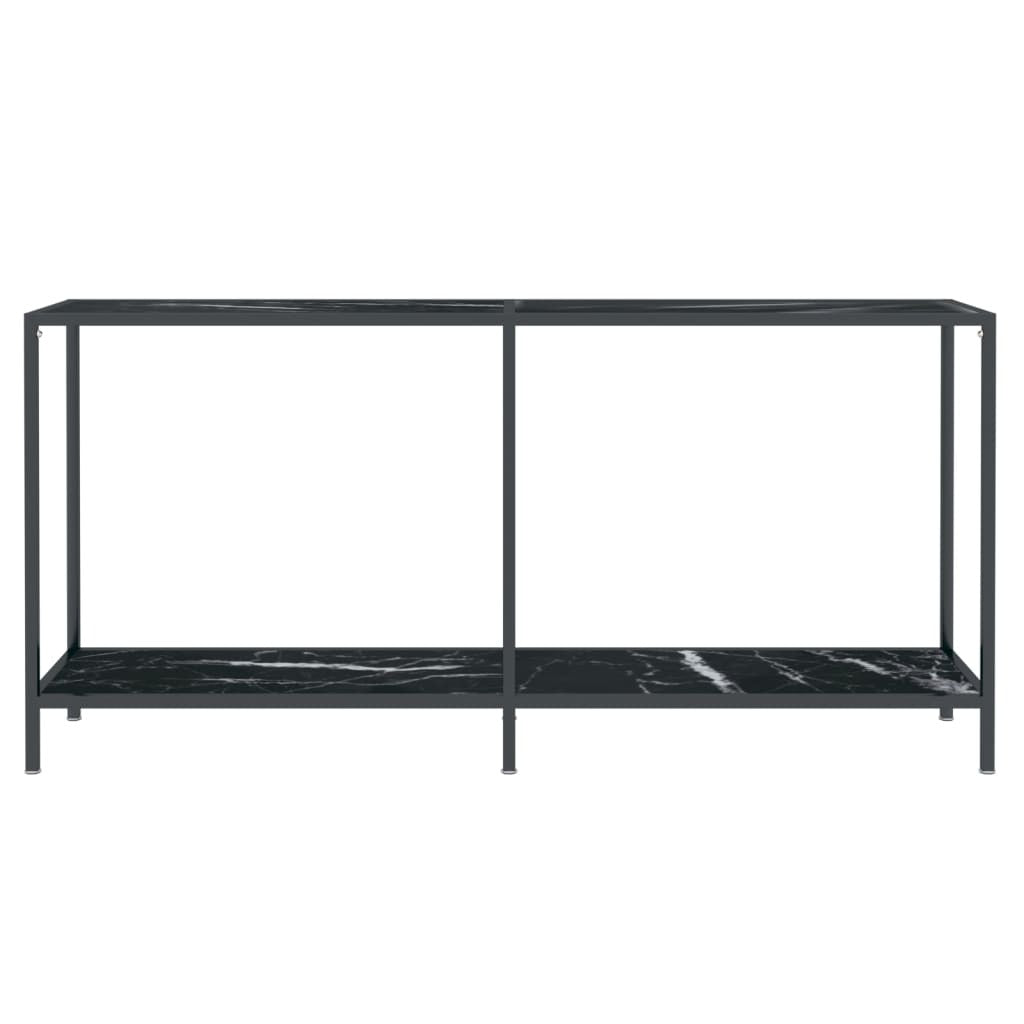 Console Table Black 160x35x75.5 cm Tempered Glass