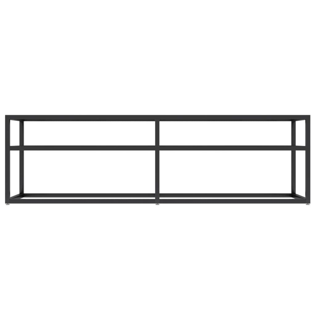 TV Cabinet Black Marble 140x40x40.5 cm Tempered Glass