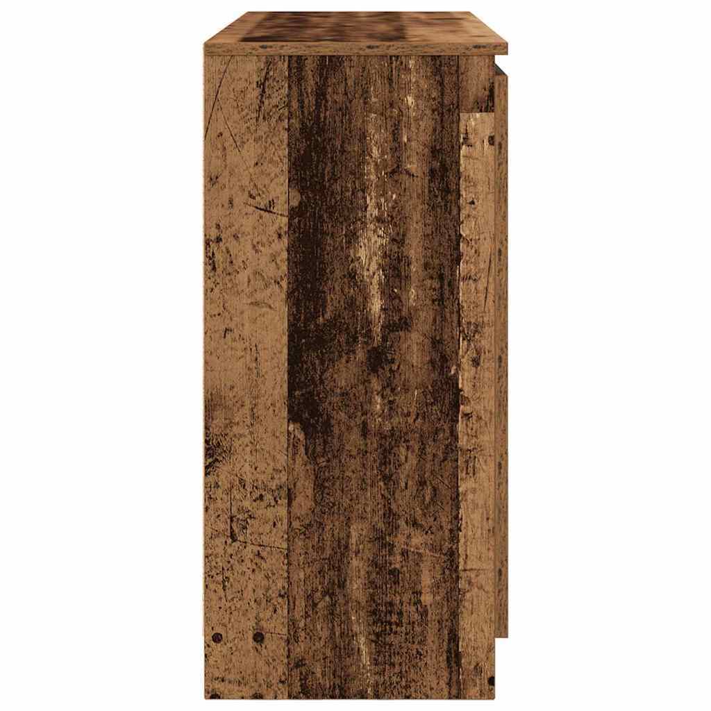 Sideboard with Drawers Old Wood 100.5x35x76 cm Engineered Wood