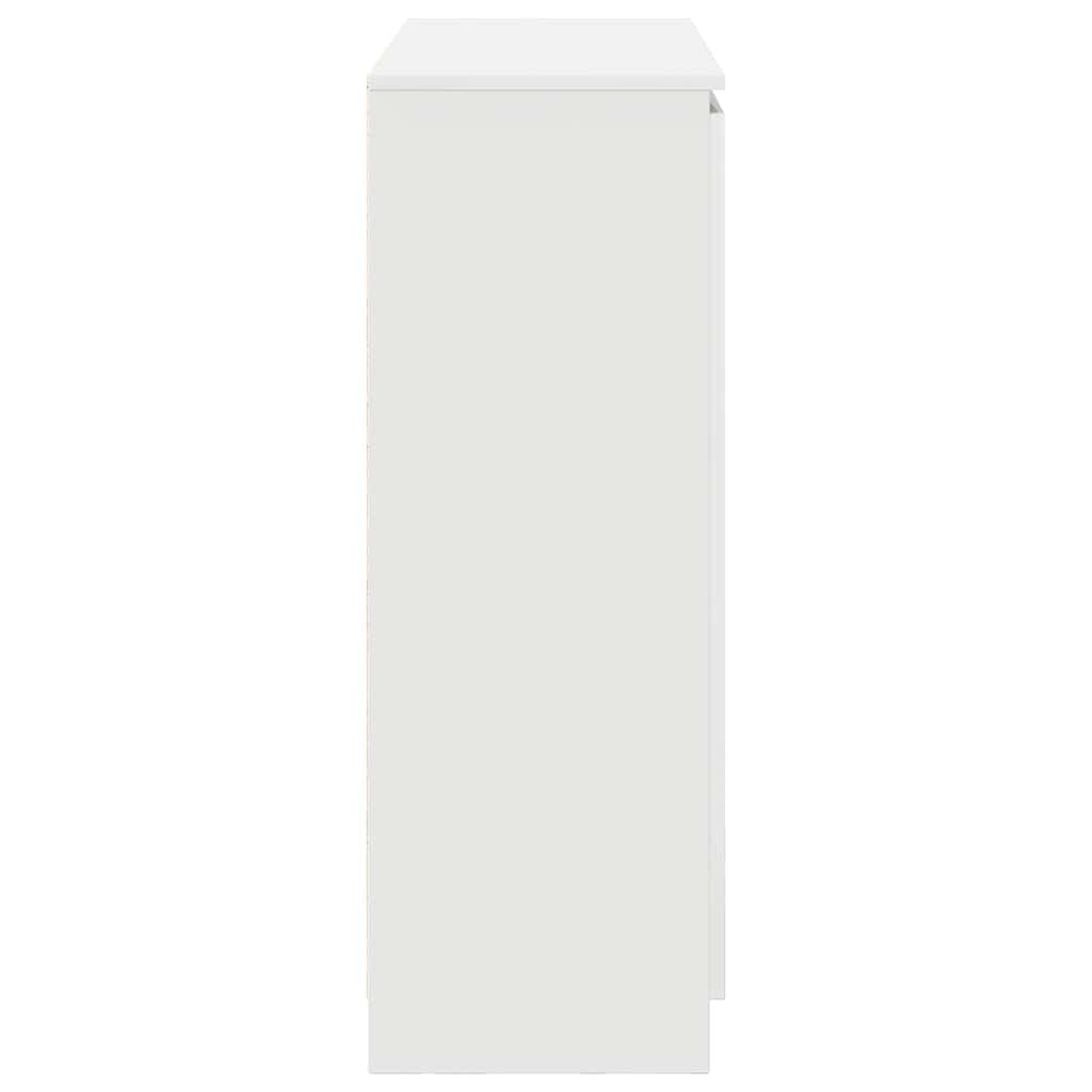 Sideboard with Drawers White 100.5x35x98.5 cm Engineered Wood