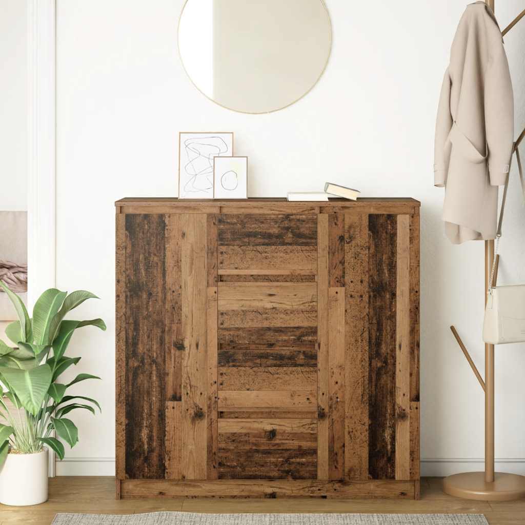 Sideboard with Drawers Old Wood 100.5x35x98.5 cm Engineered Wood