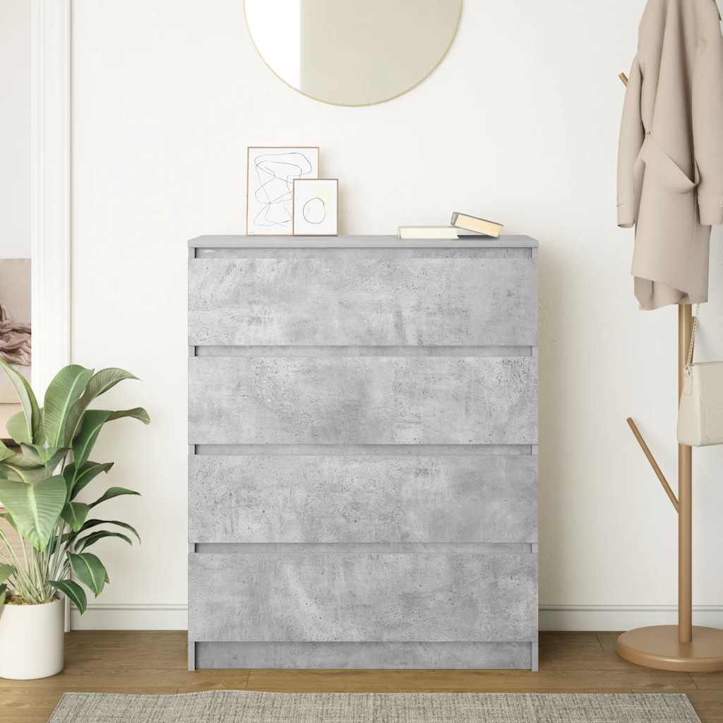 Sideboard Concrete Grey 80x35x99 cm Engineered Wood