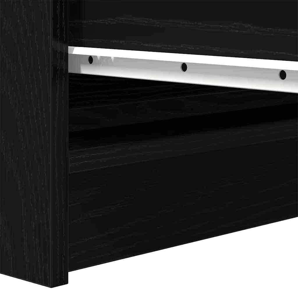 Sideboard Black Oak 100x35x99 cm Engineered Wood