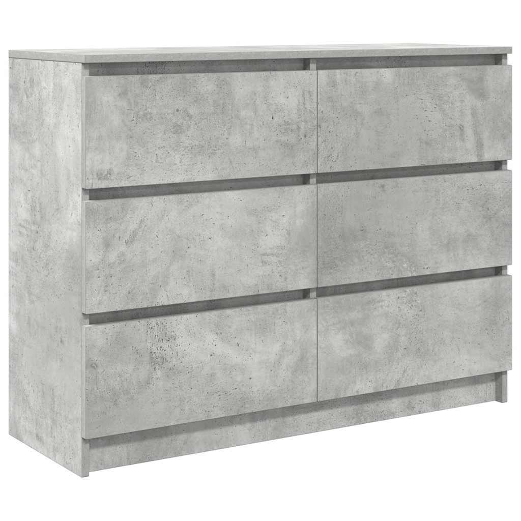 Sideboard Concrete Grey 100x35x76 cm Engineered Wood