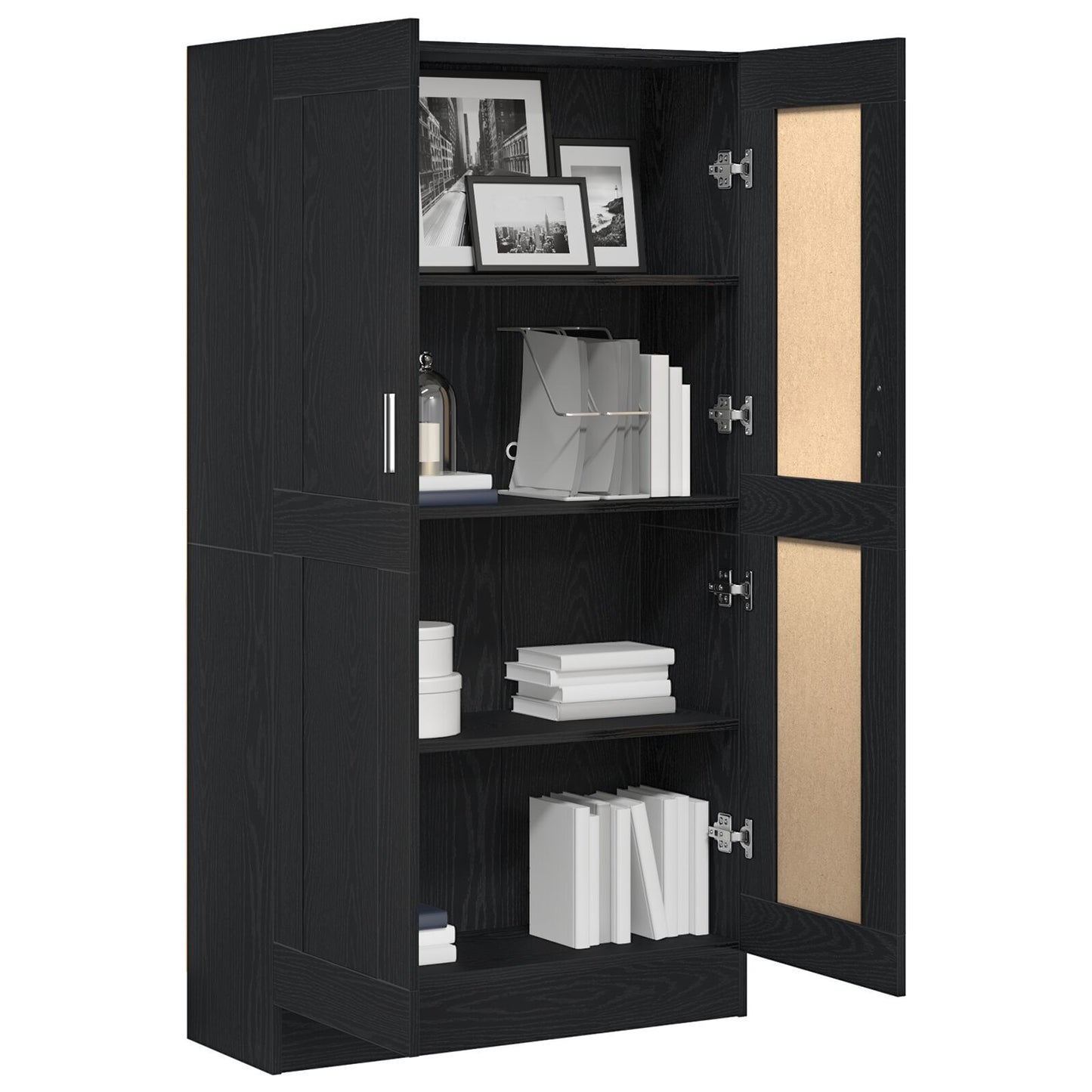 Book Cabinet Black oak 82.5 x 30.5 x 150 cm Engineered wood