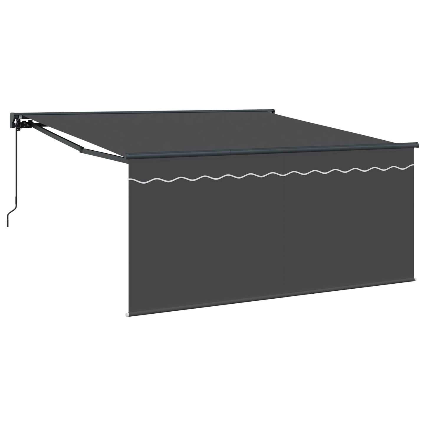 Retractable Awning Manual Grey and anthracite 300 x 250 cm