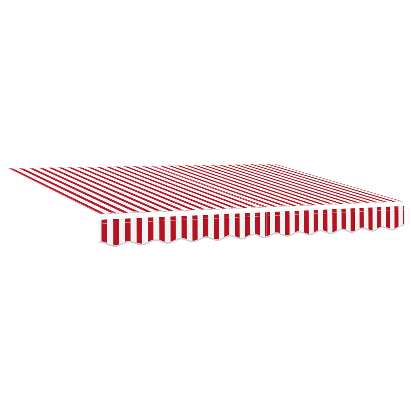 Retractable Awning Manual Red and white 300 x 250 cm Fabric