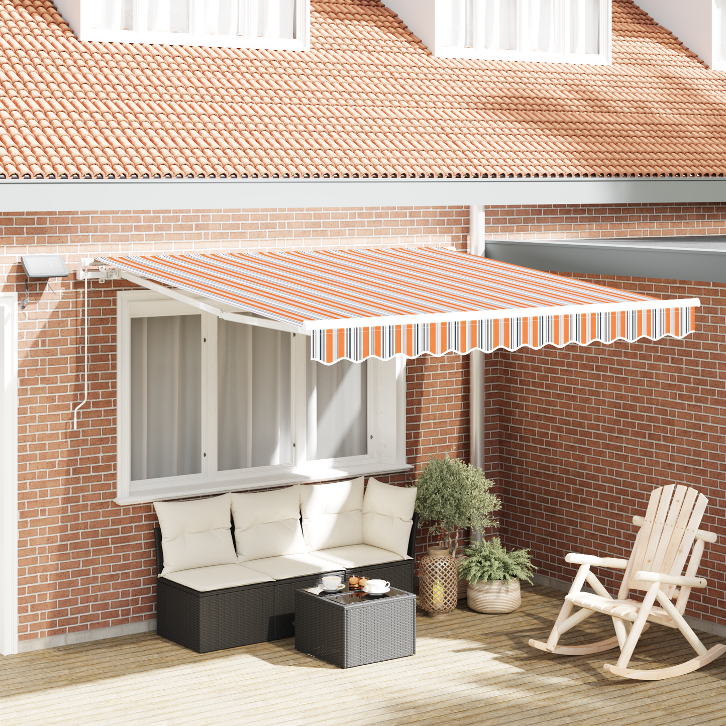 Retractable Awning with Manual 300 x 250 cm Multicolour
