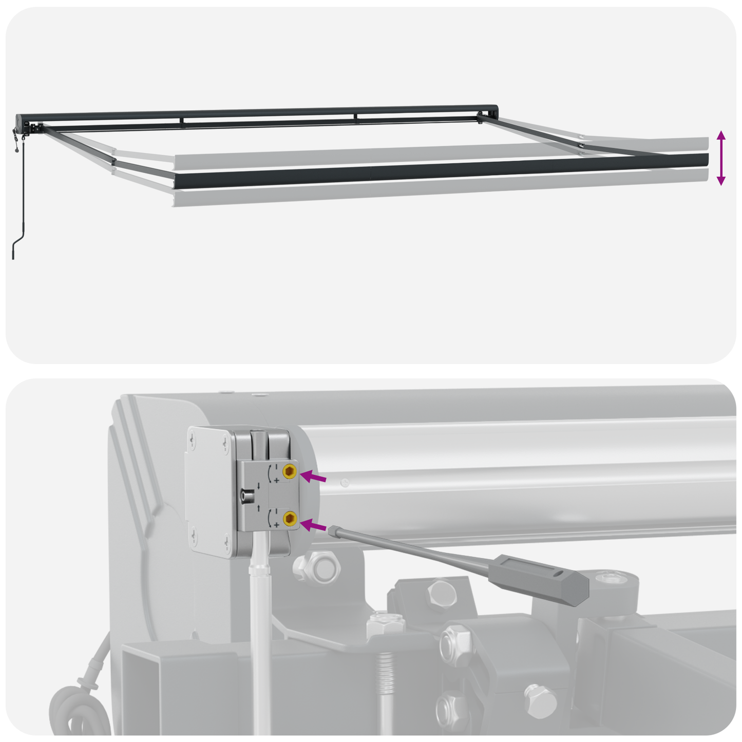 Retractable Awning Manual Orange and brown 350 x 250 cm Fabric