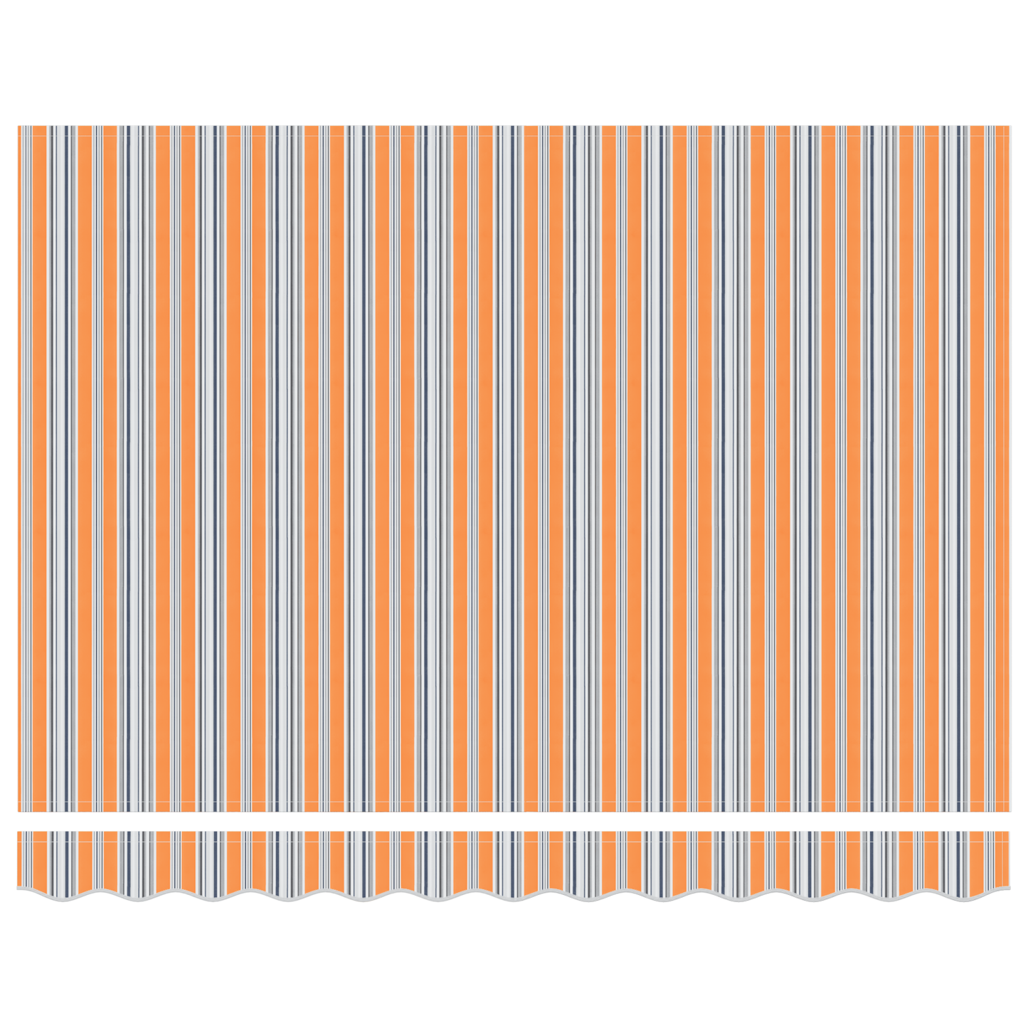 Retractable Awning Orange, grey, blue and white 350 x 250 cm