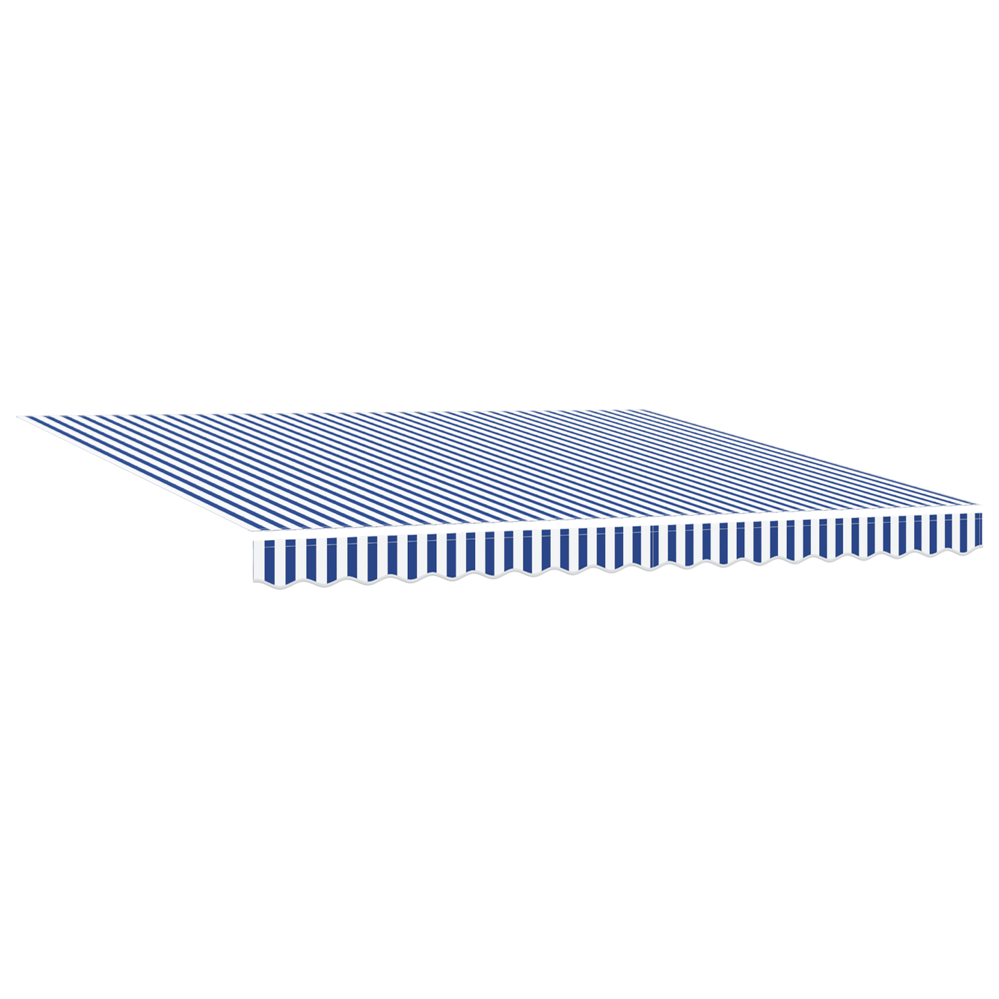 Retractable Awning Manual Blue and anthracite 400 x 300 cm
