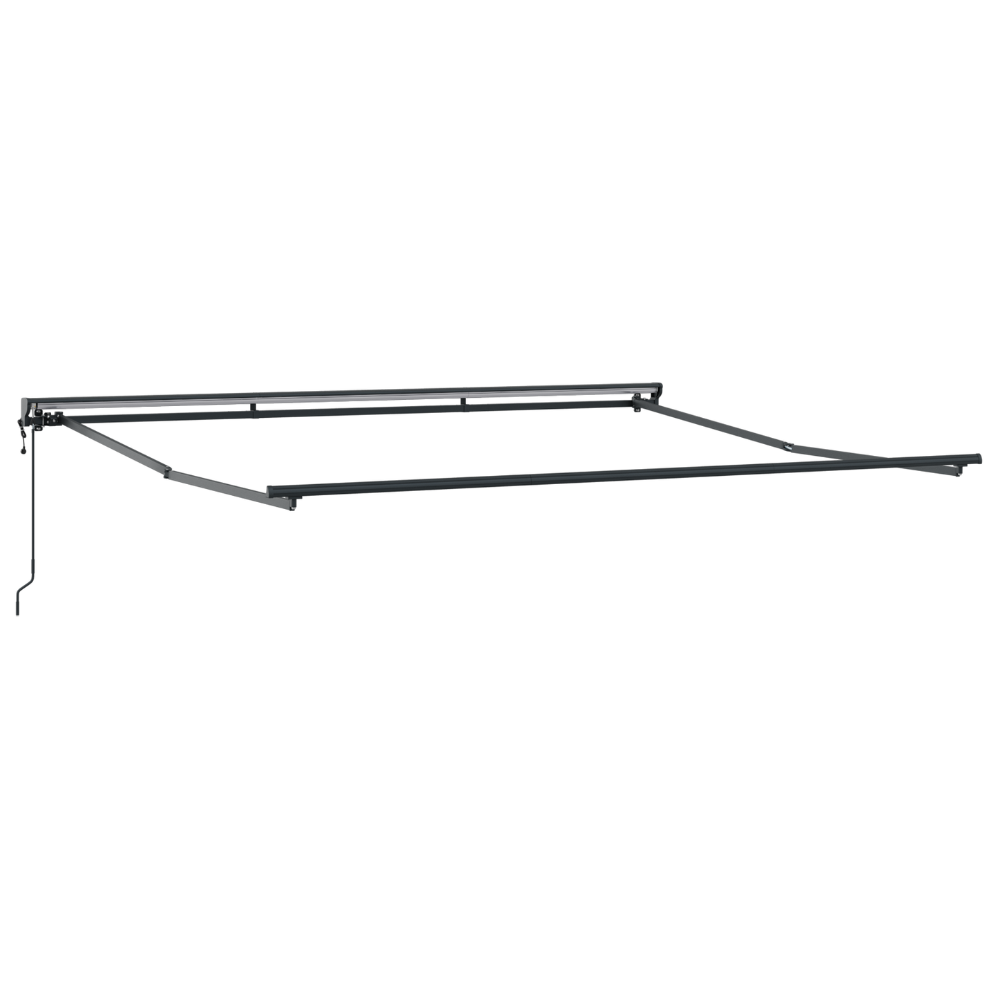 Retractable Awning Manual Blue and anthracite 400 x 300 cm