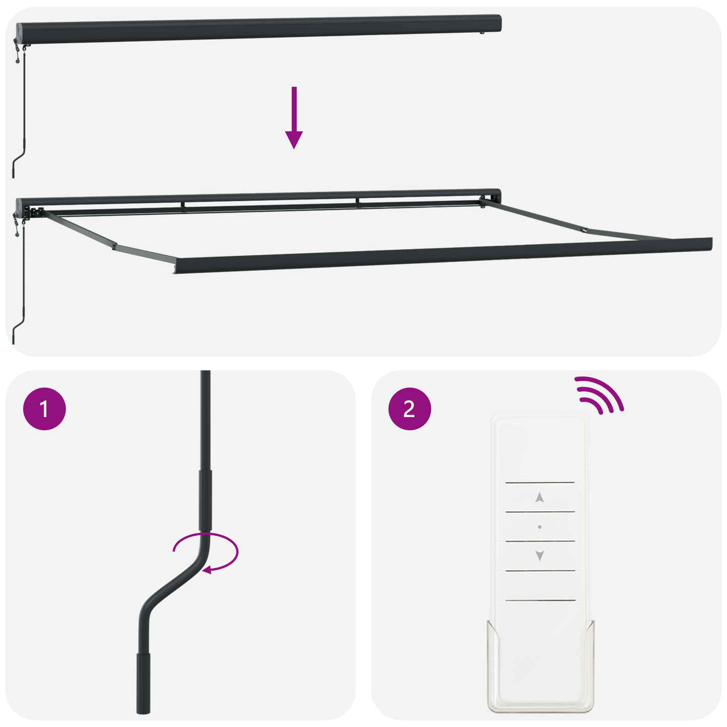 Retractable Awning Manual Yellow and orange 400 x 350 cm Fabric