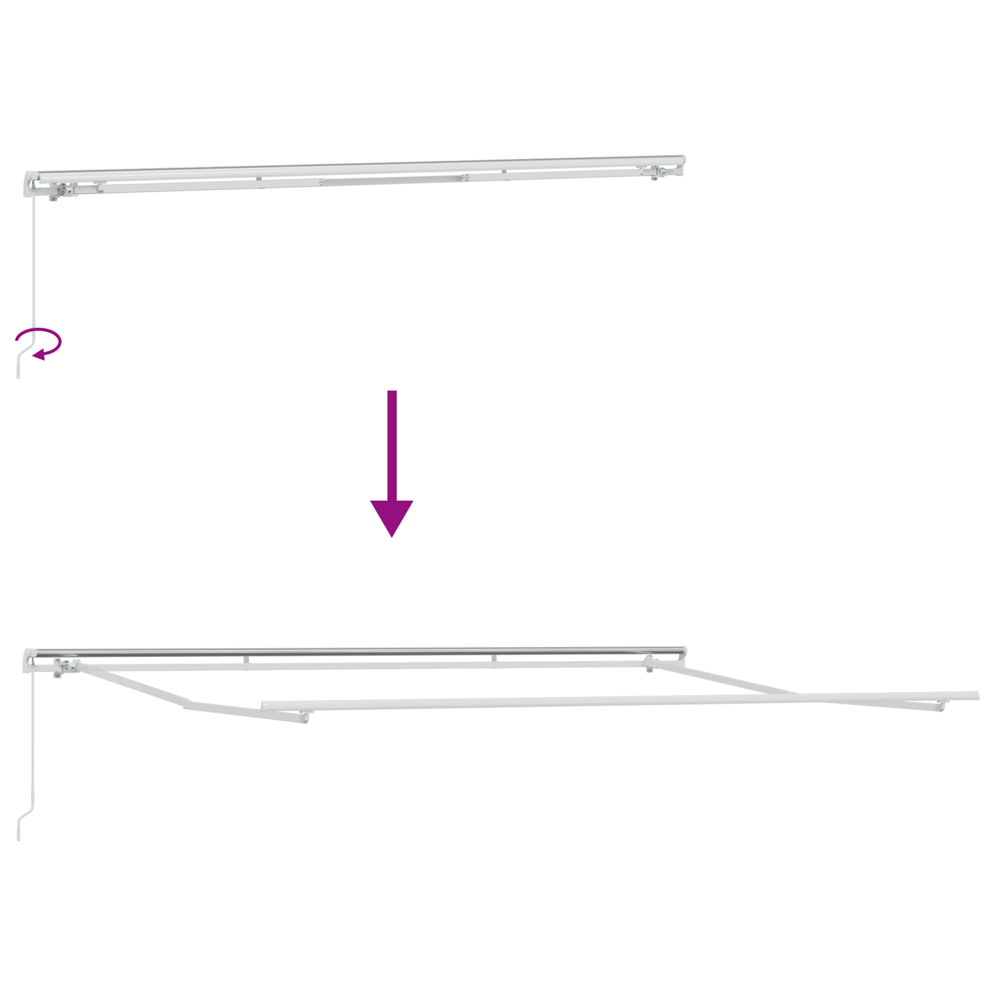 Retractable Awning Multicolour 400 x 350 cm Polyester