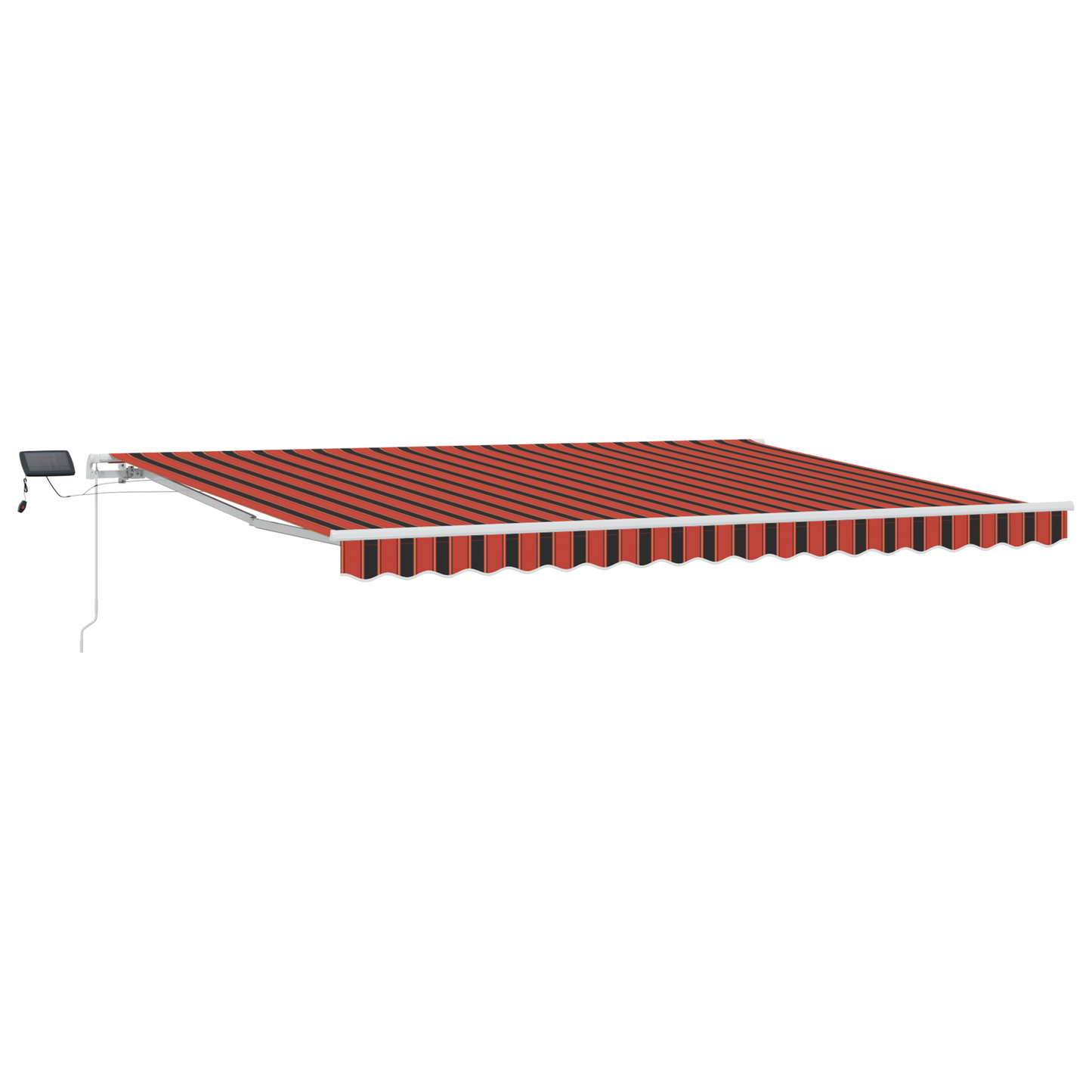 Retractable Awning with Manual 450 x 300 cm Orange and brown