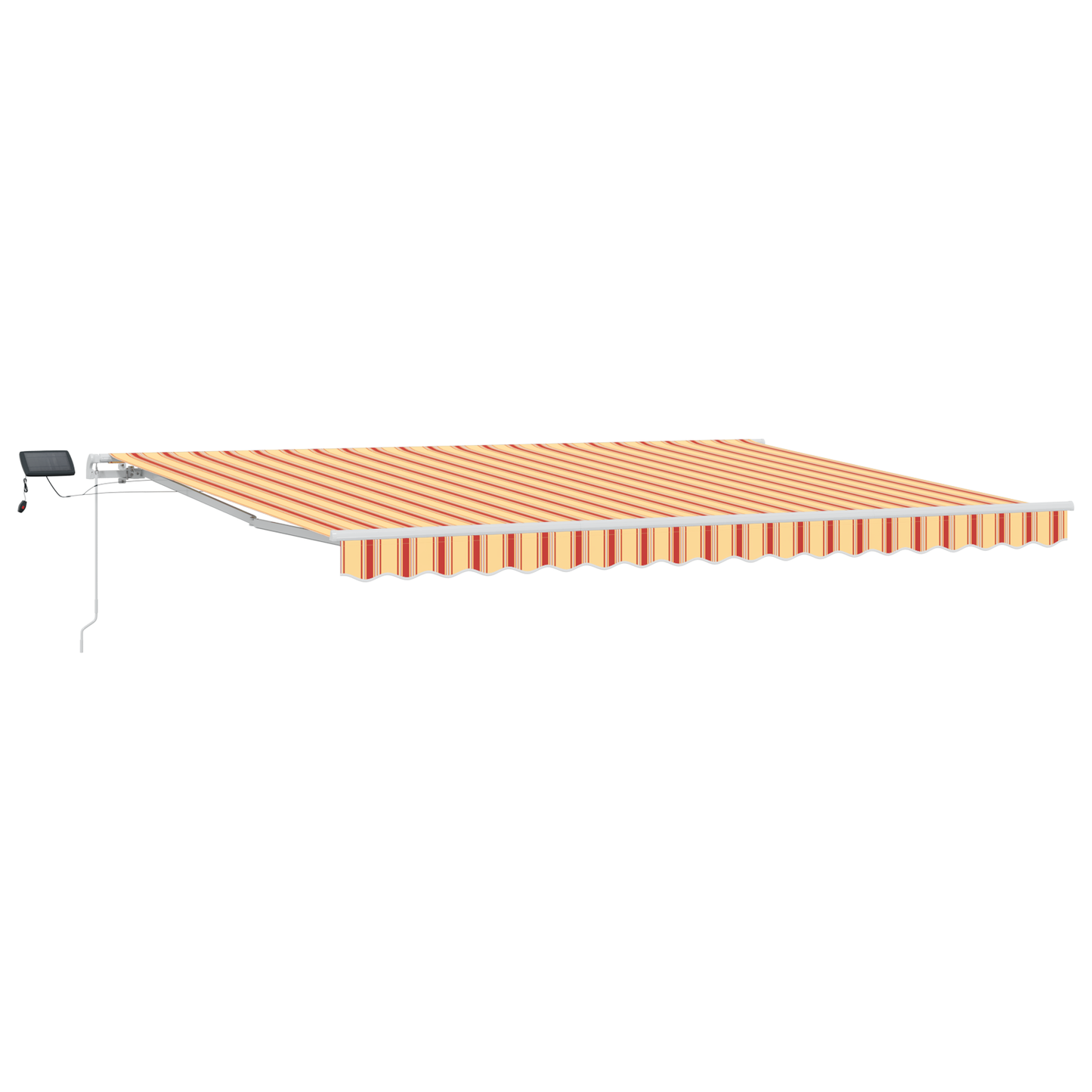 Retractable Awning with Manual 450 x 300 cm Yellow and orange