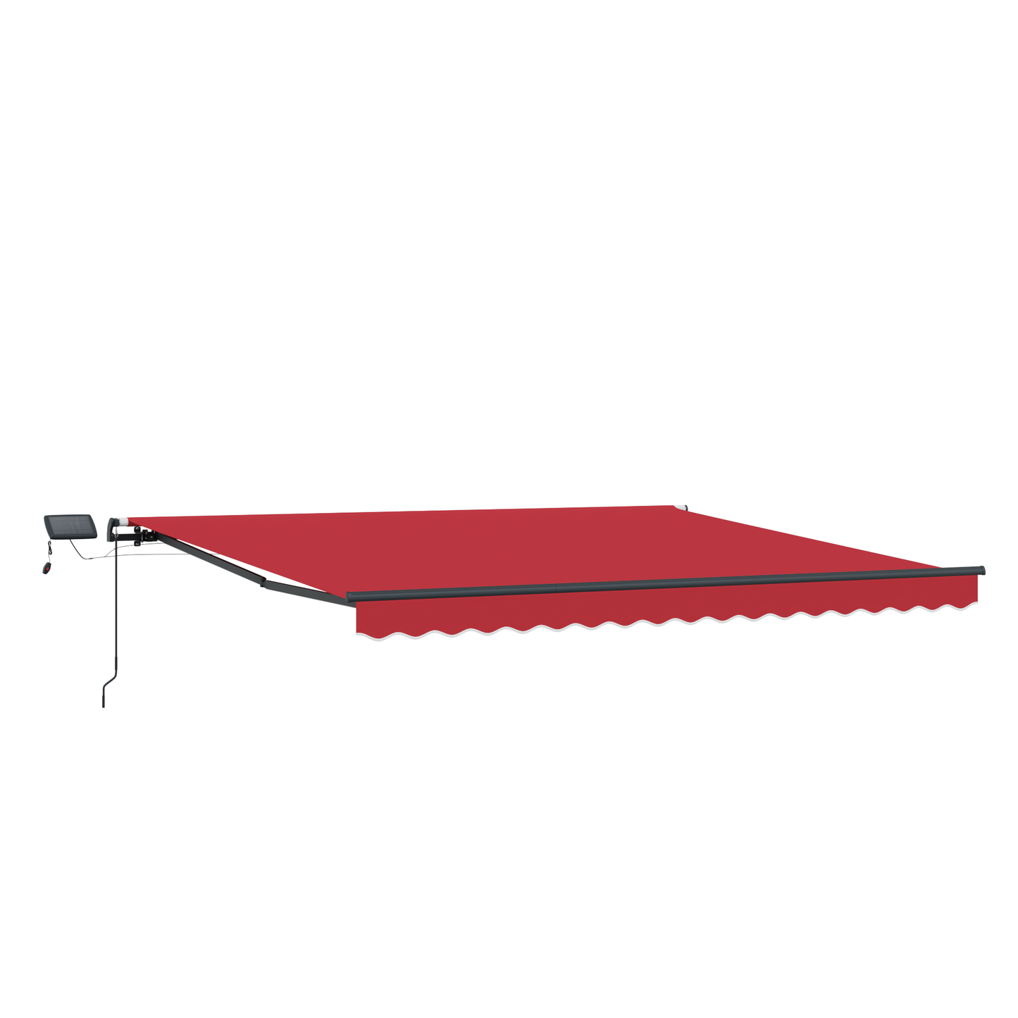 Retractable Awning Manual Red 450 x 350 cm Fabric