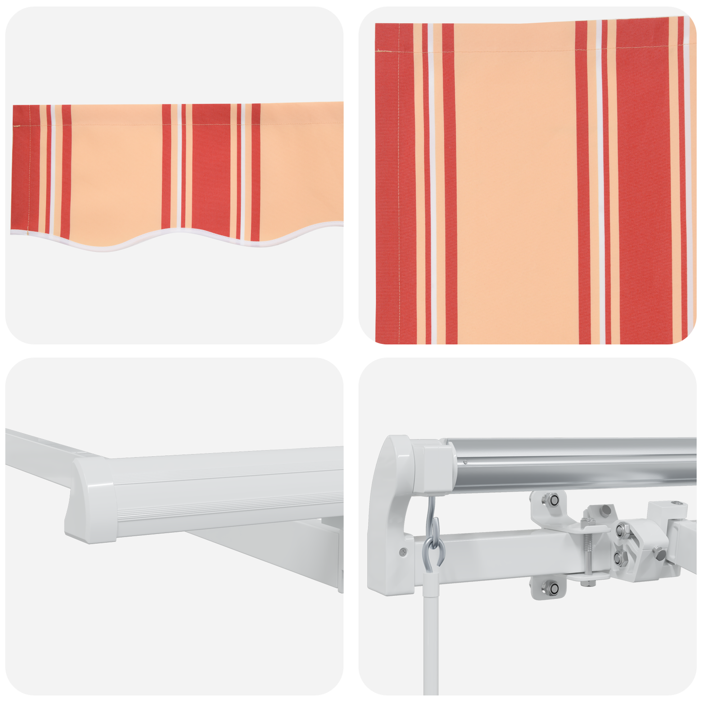 Retractable Awning Yellow and Orange 500 x 300 cm