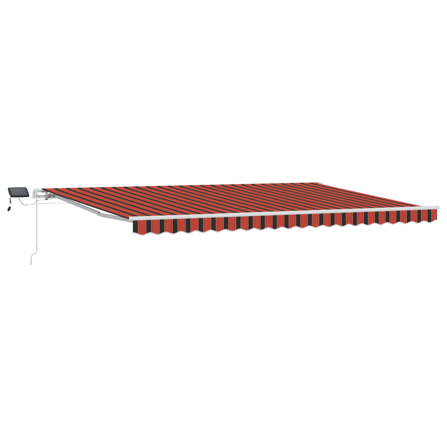 Retractable Awning with Manual 500 x 350 cm Orange and brown