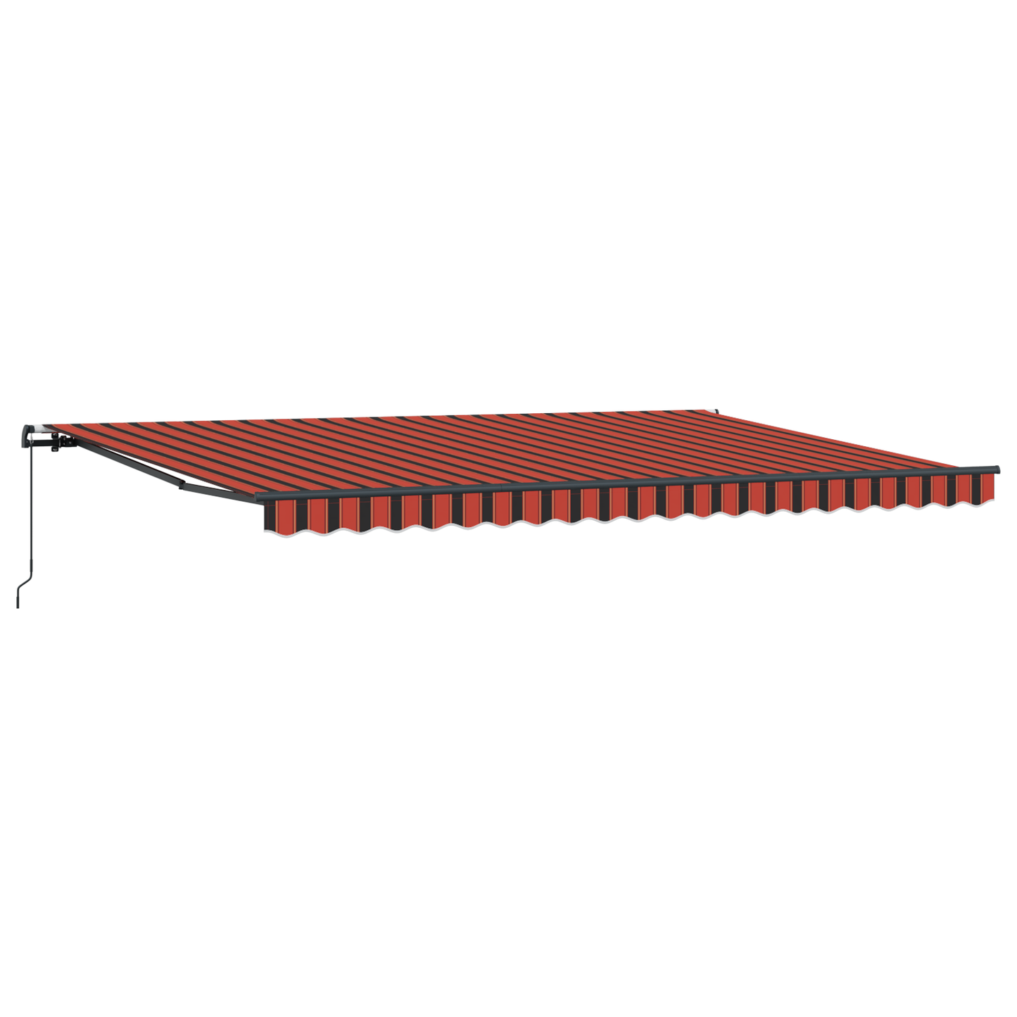 Manual Retractable Awning Orange and brown 500 x 350 cm Fabric