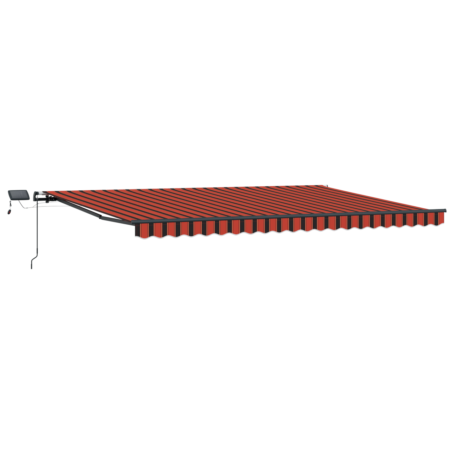 Retractable Awning Manual Orange and brown 500 x 350 cm Fabric