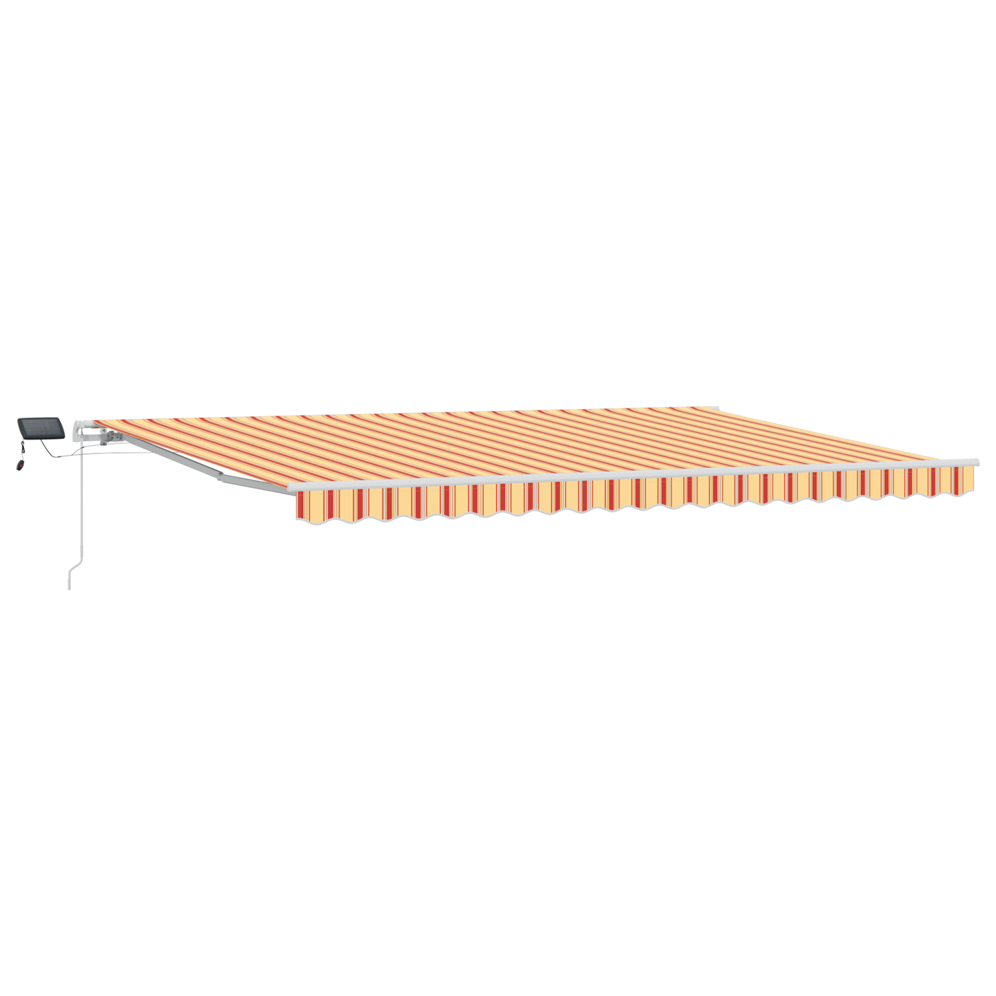 Retractable Awning with Manual 500 x 350 cm Yellow and orange