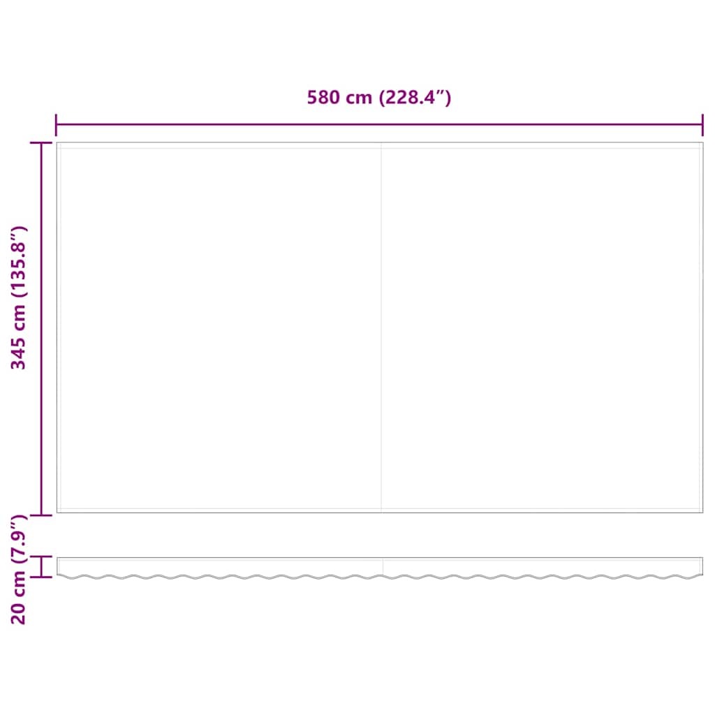 Retractable Awning Manual Orange and brown 600 x 350 cm Fabric