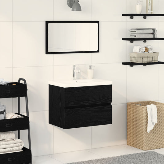 Sink Cabinet Black oak 60 x 39 x 62 cm Engineered wood