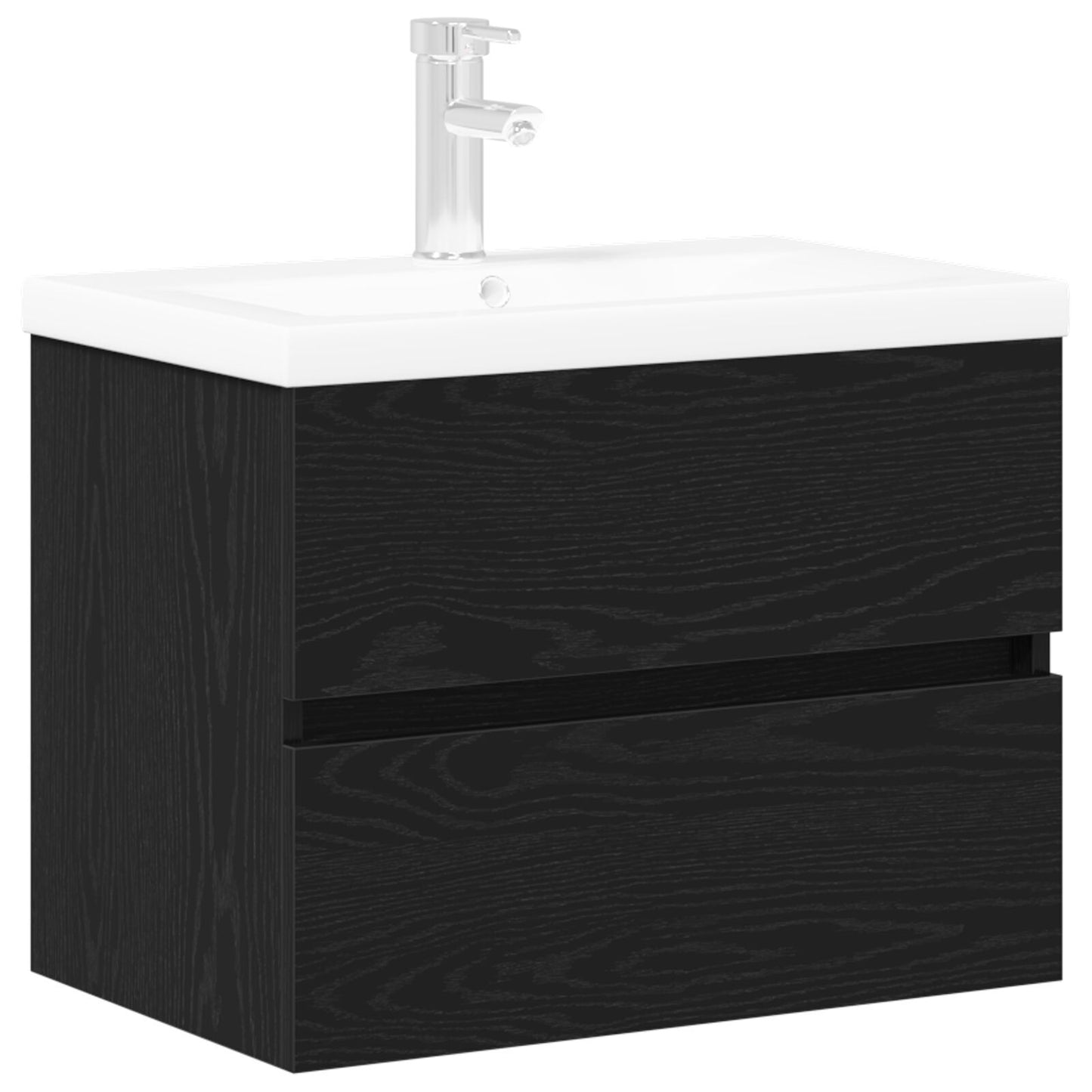 Sink Cabinet Black oak 60 x 39 x 62 cm Engineered wood