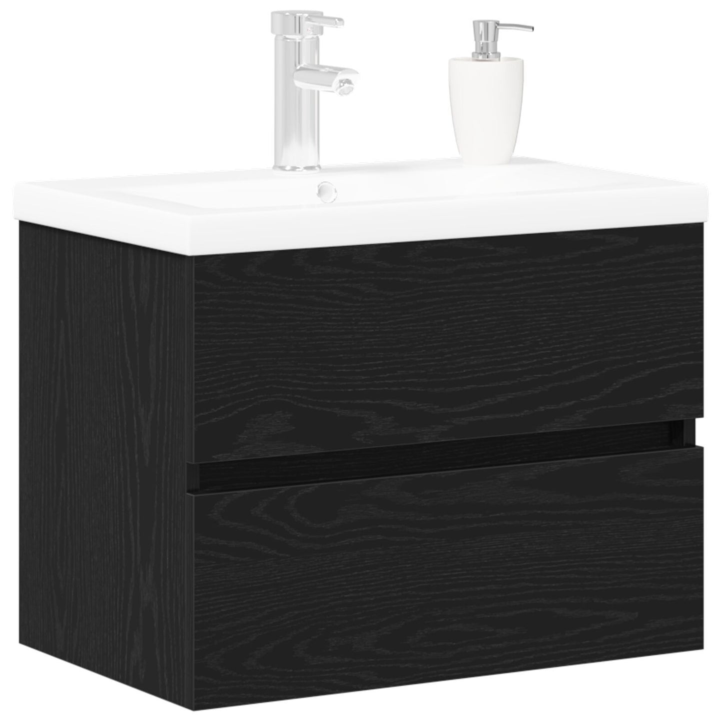 Sink Cabinet Black oak 60 x 39 x 62 cm Engineered wood
