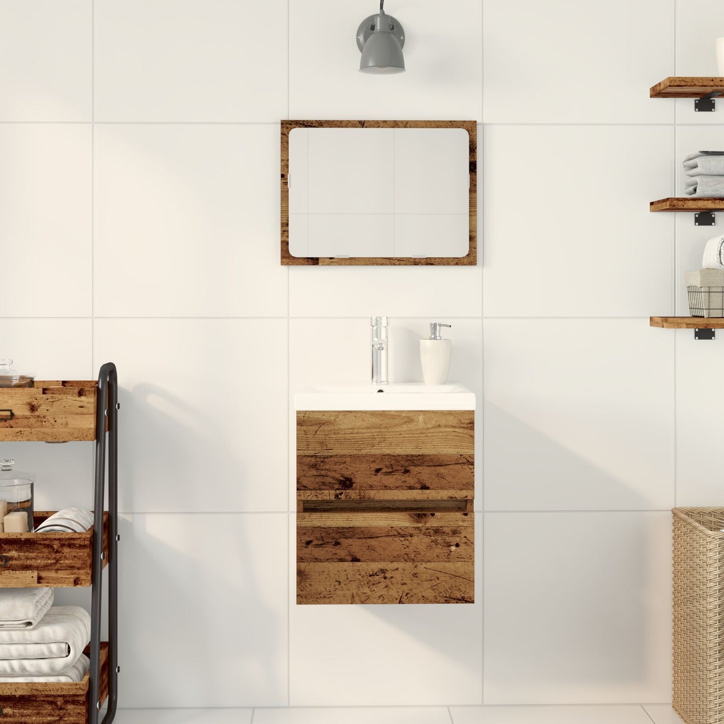 Sink Cabinet Black oak 41 x 39 x 62 cm Engineered wood