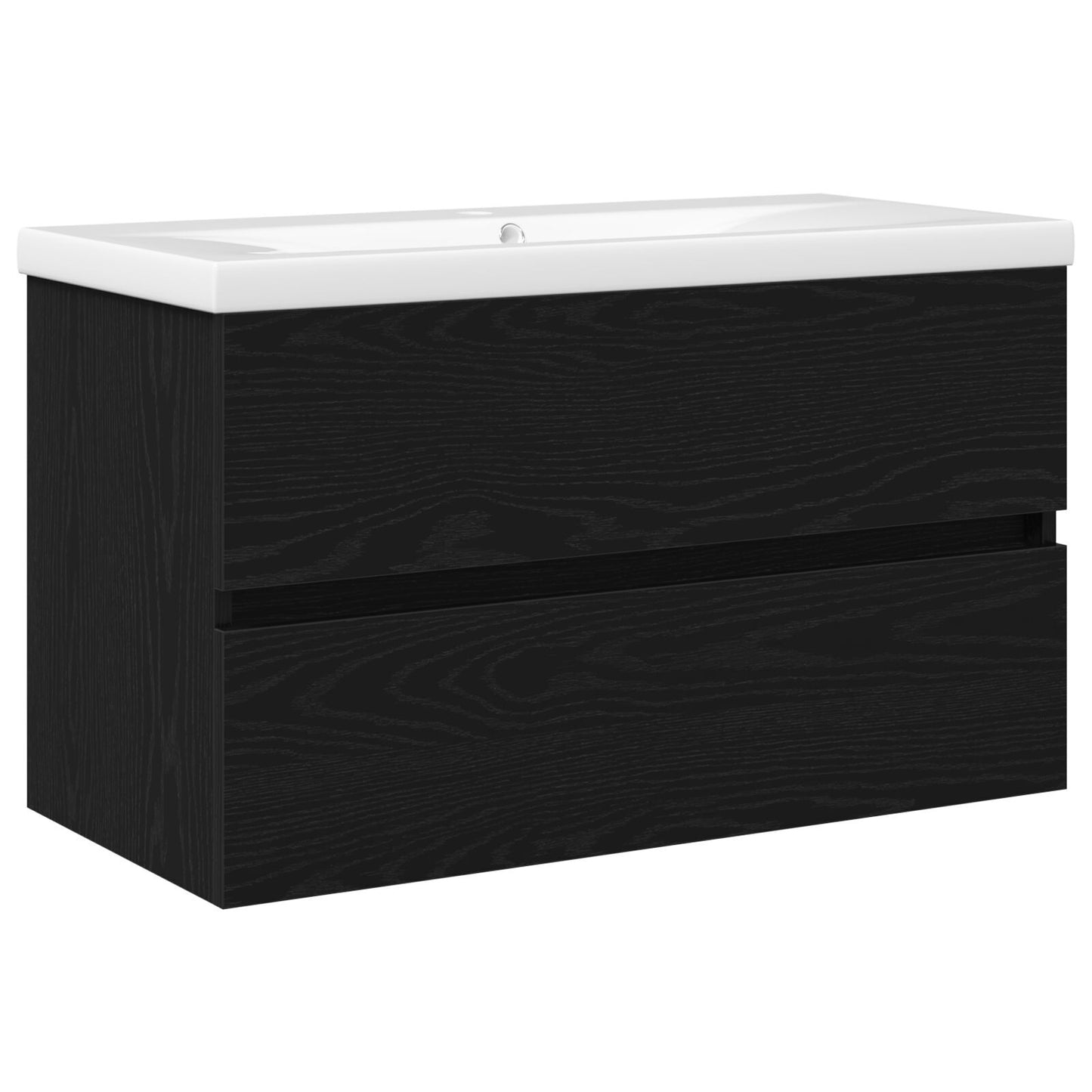 Sink Cabinet Black oak 80 x 39 x 62 cm Engineered wood