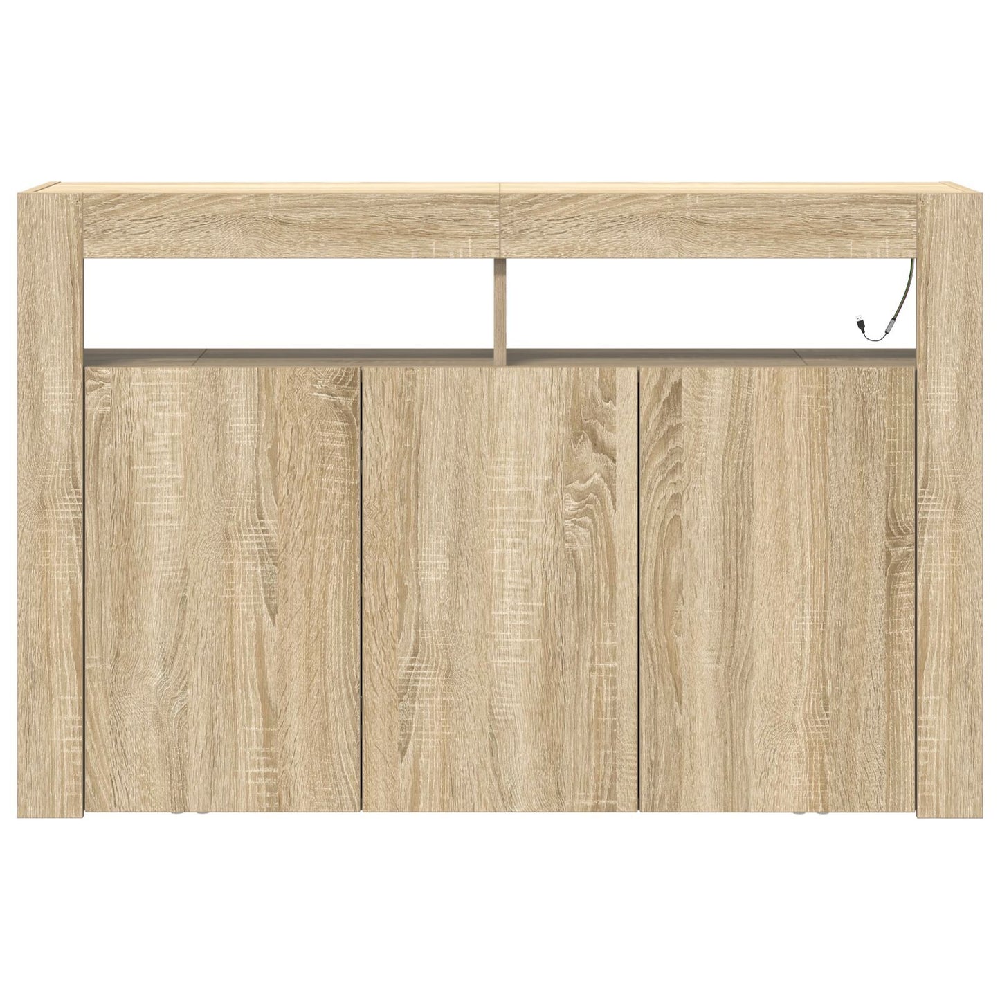 Sideboard Sonoma oak 116 x 30 x 75 cm Engineered wood