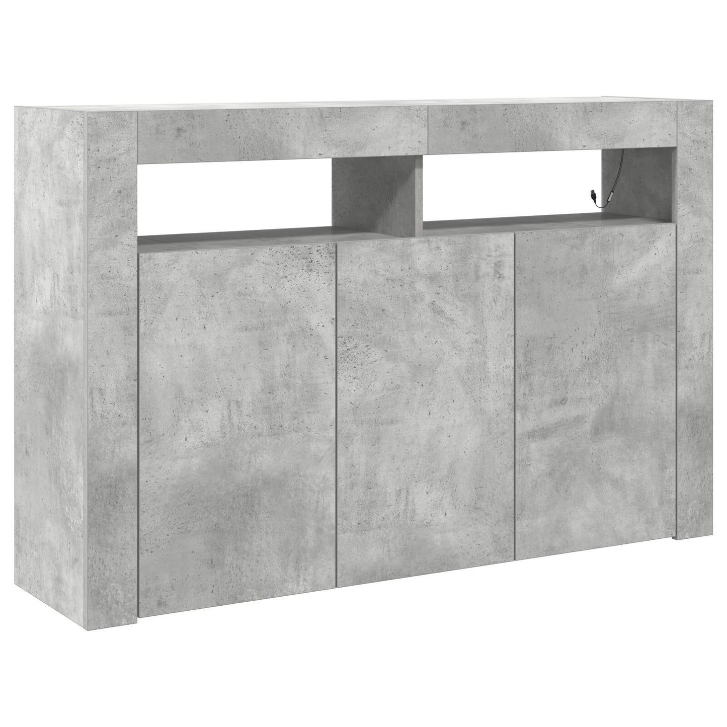 Sideboard Concrete grey 116 x 30 x 75 cm Engineered wood